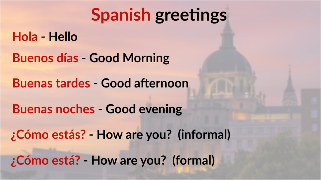 Hello In Spanish And Other Spanish Greetings