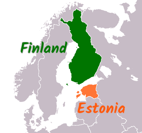 Finland Estonia Map Labelled 1 